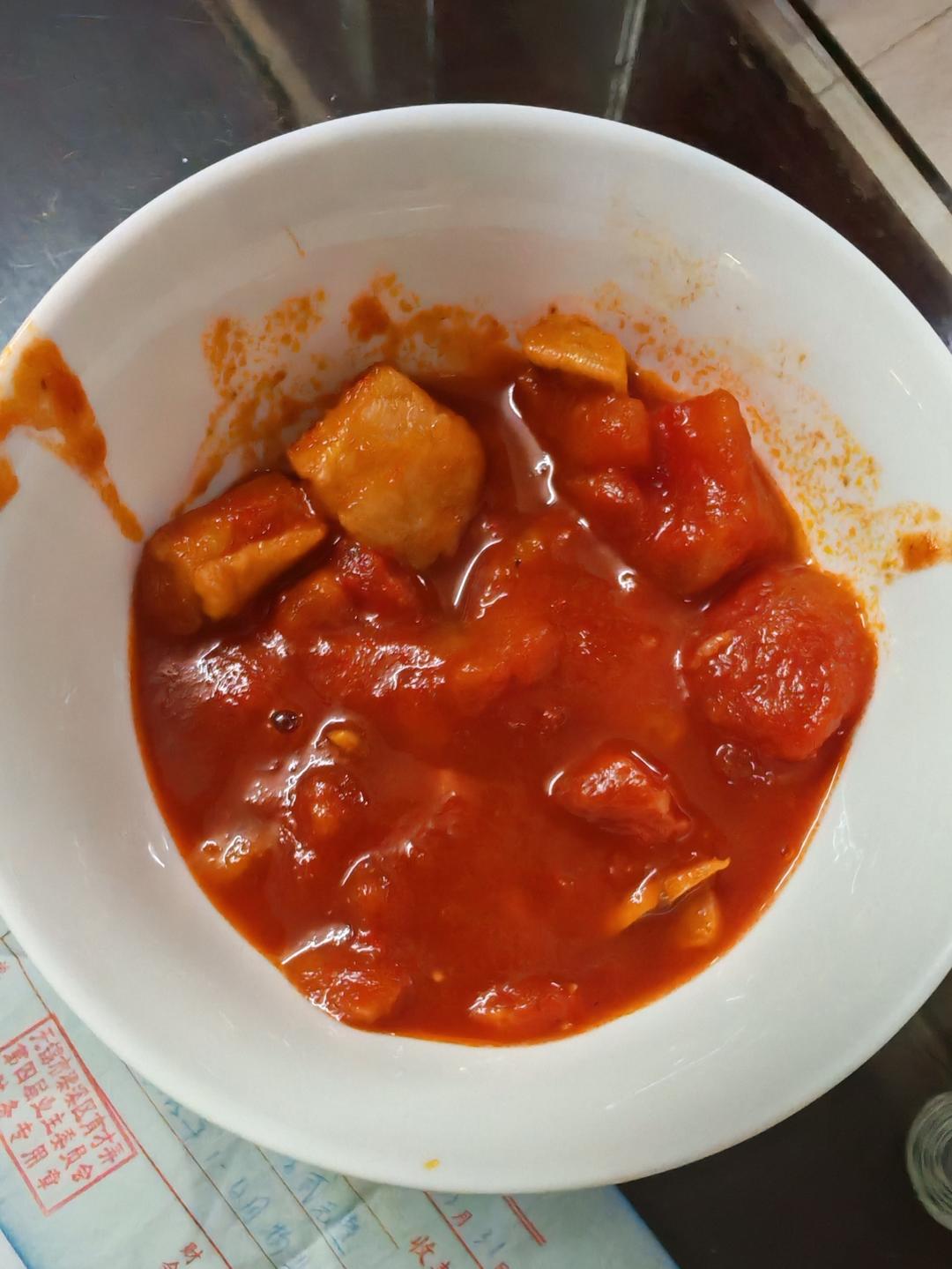 番茄鱼巴沙鱼（也可以用番茄龙利鱼），番茄酱汁超浓郁，营养又下饭！