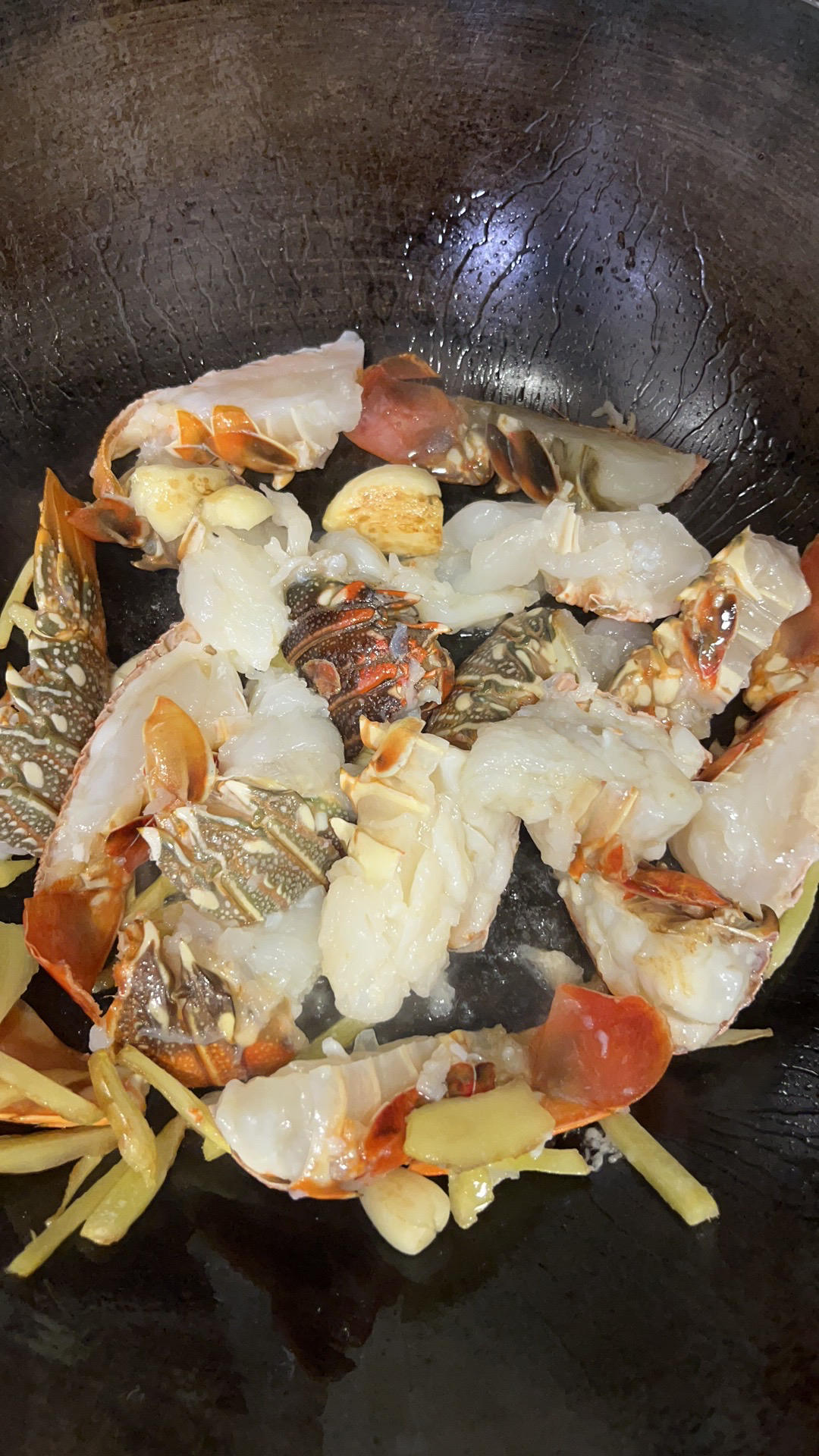 被广东人说好吃的葱姜龙虾