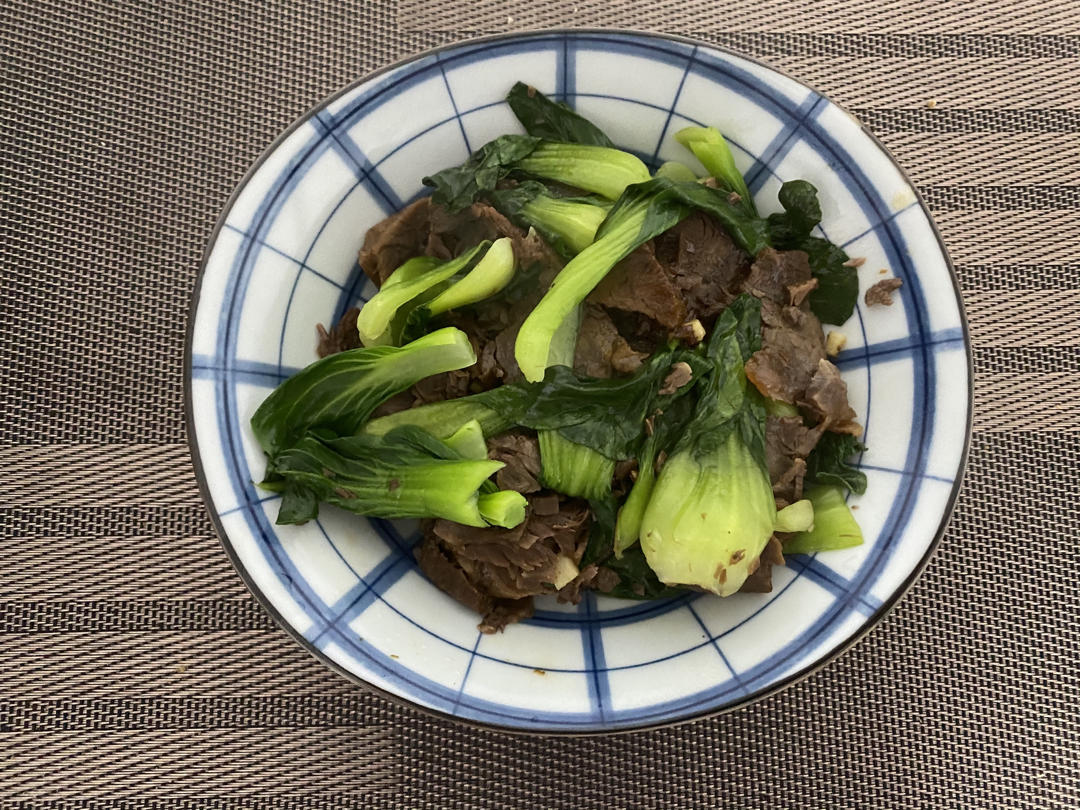 青菜炒牛肉