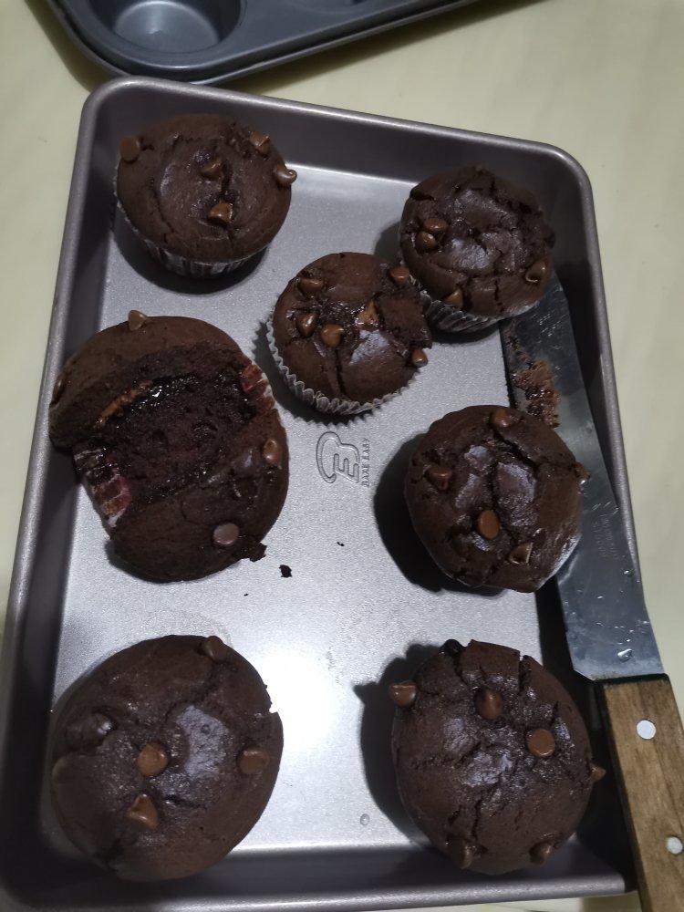 在家做巧克力蘑菇头麦芬蛋糕🍫