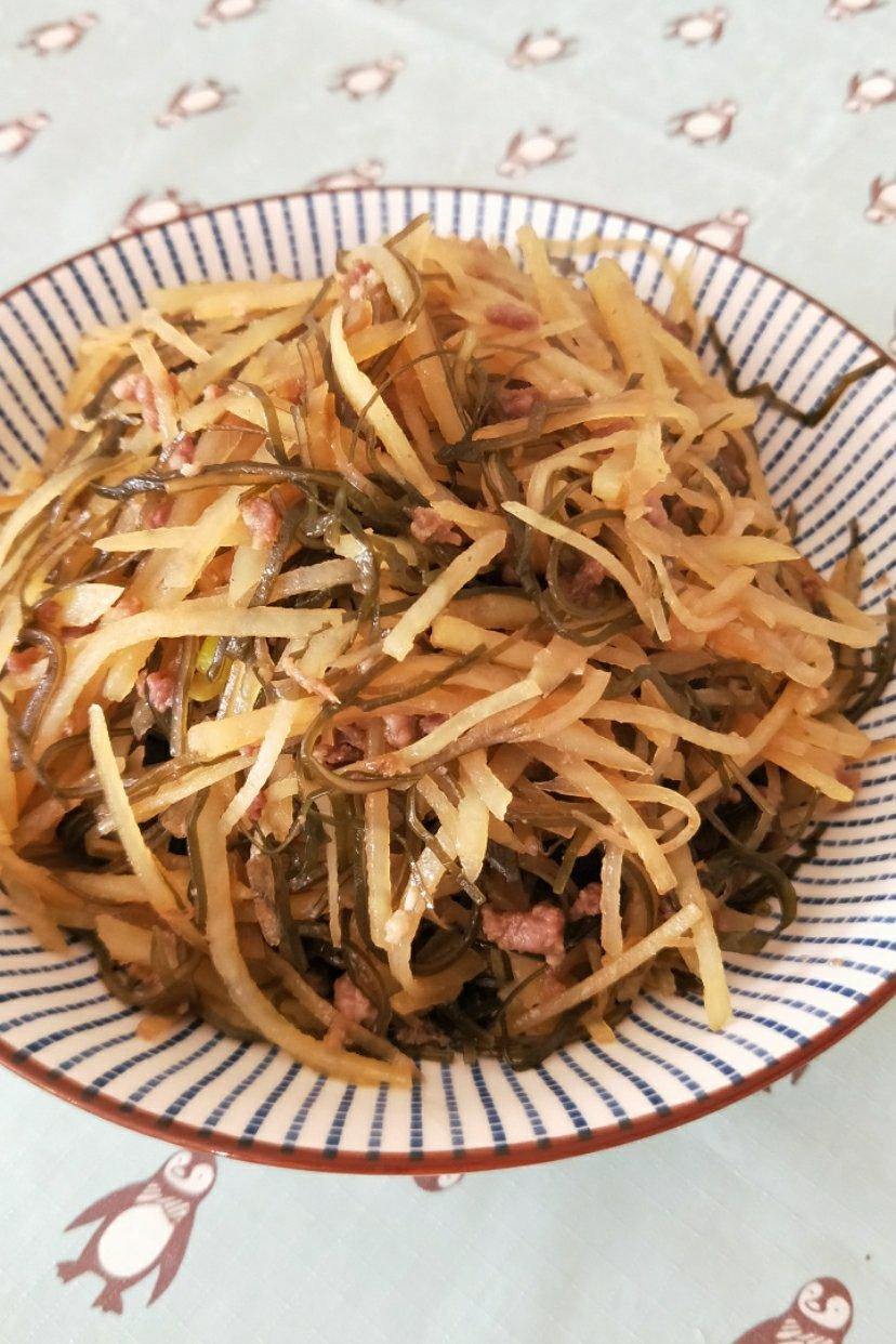 土豆丝炒海带丝