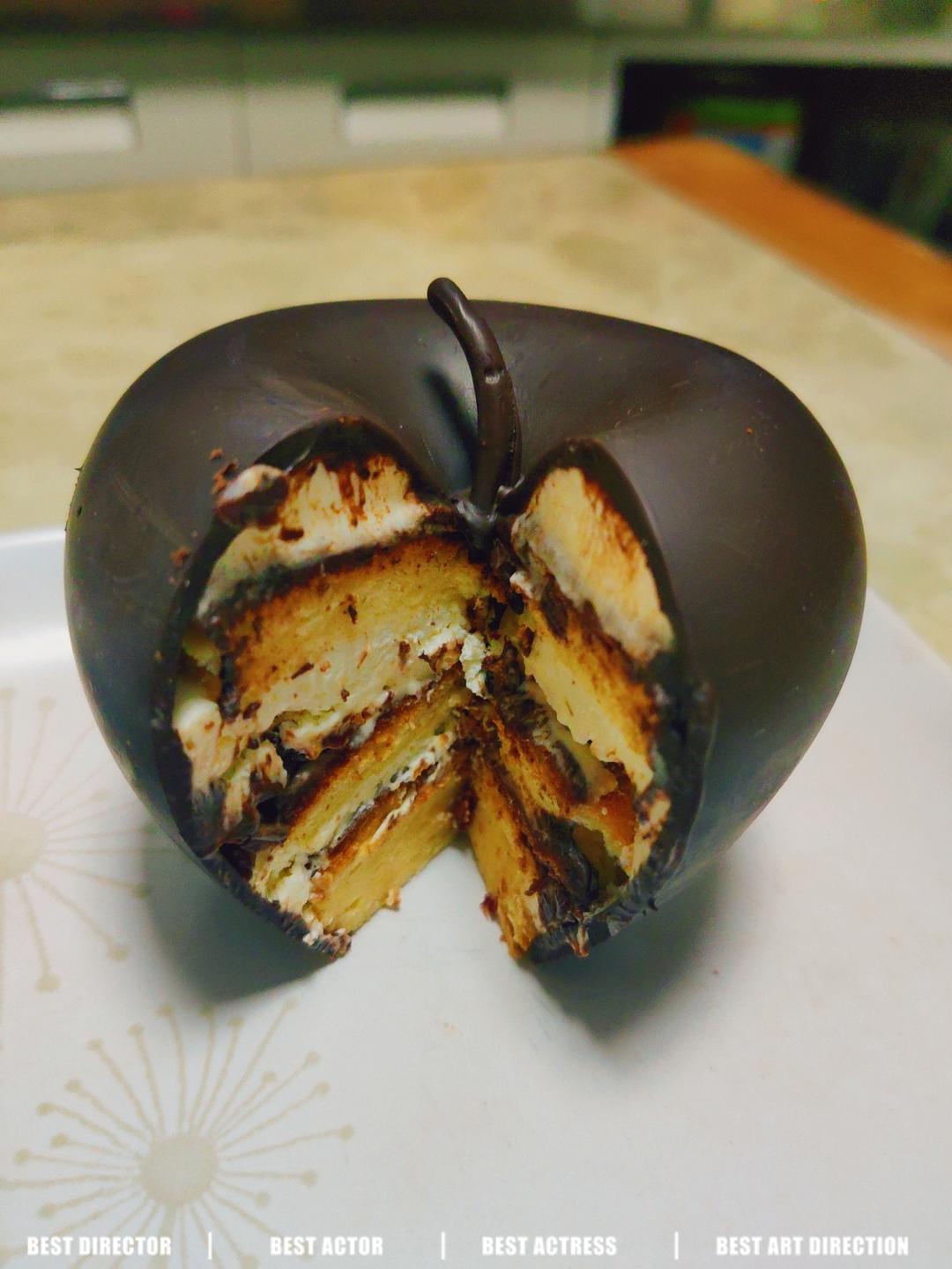 圣诞款🍎惊喜巧克力苹果蛋糕｜平安果｜超逼真