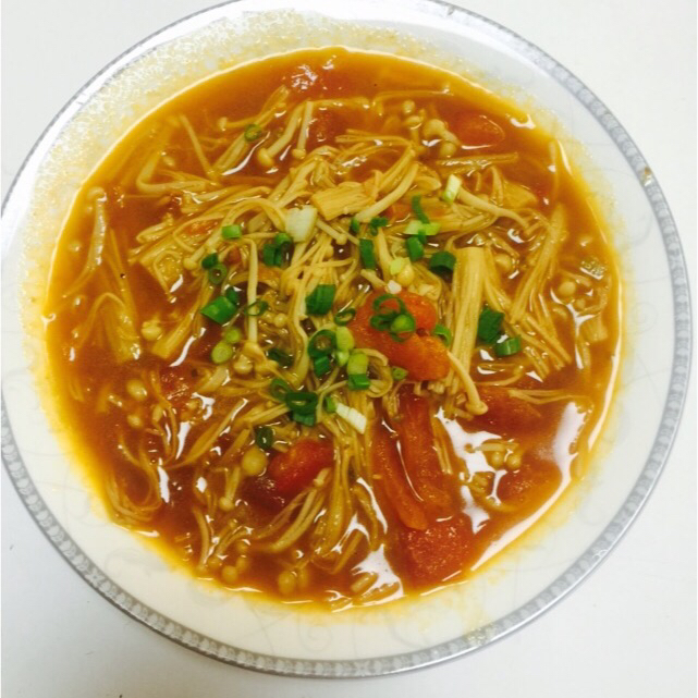 番茄烩金针菇