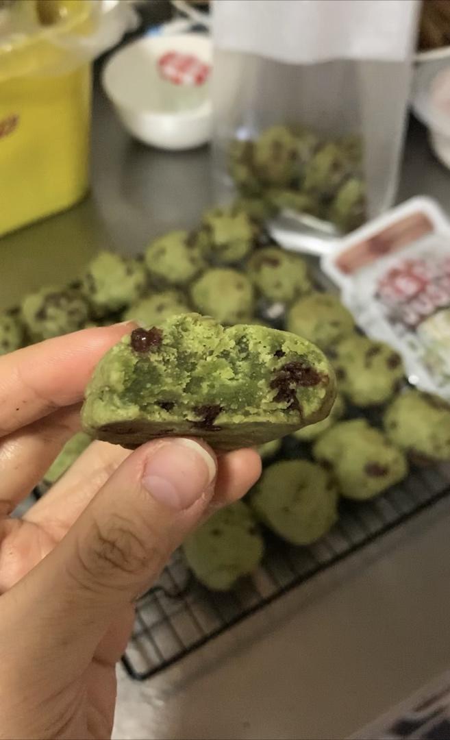 懒人版抹茶可可豆软软曲奇饼干100%成功无添加剂零食