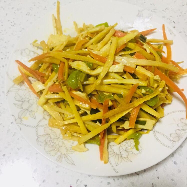 竹笋炒三丝