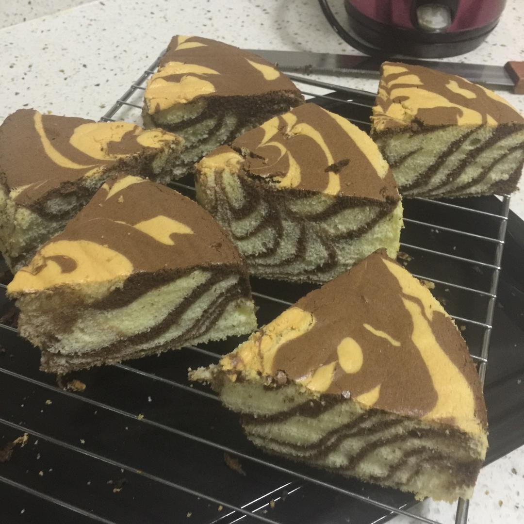 斑马纹戚风蛋糕