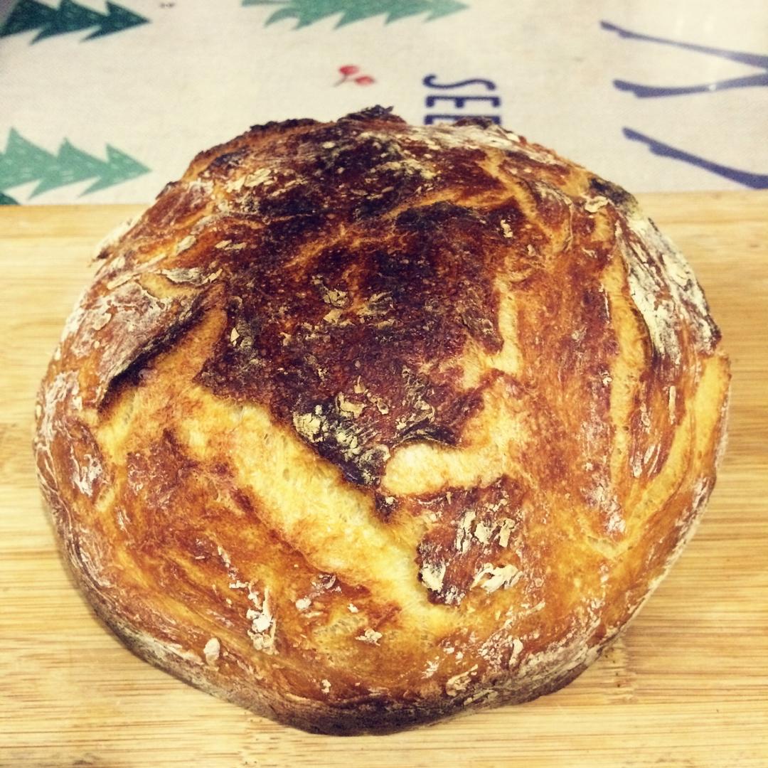 欧包/乡村面包-无油不用揉 No Knead Bread