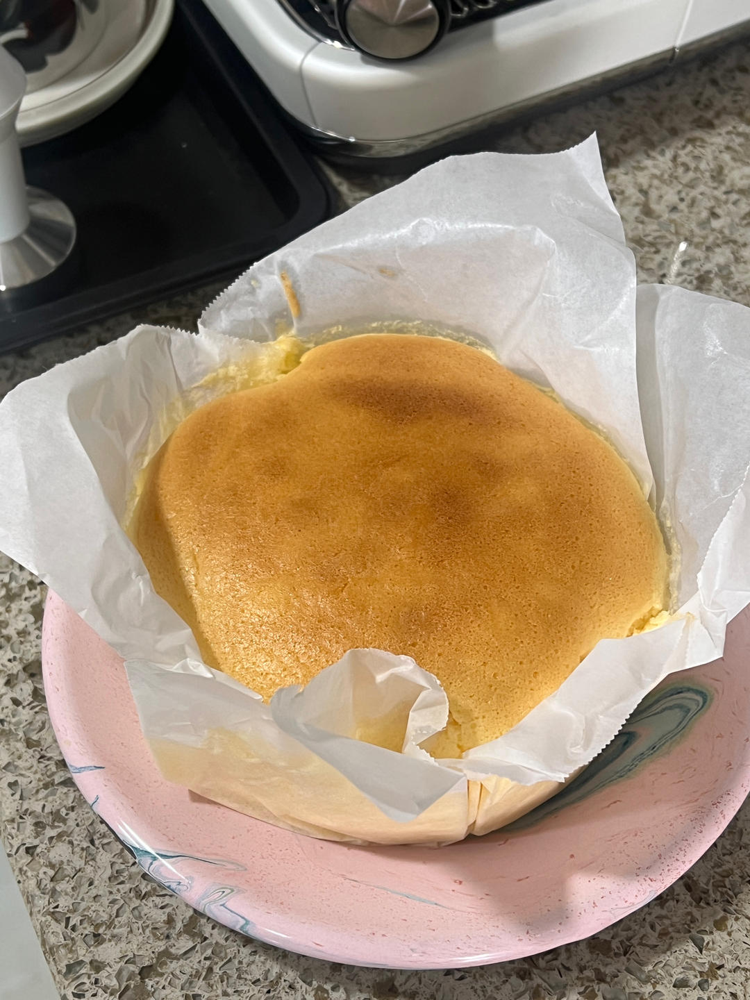 不用奶油奶酪也能做的“轻乳酪蛋糕”🍰