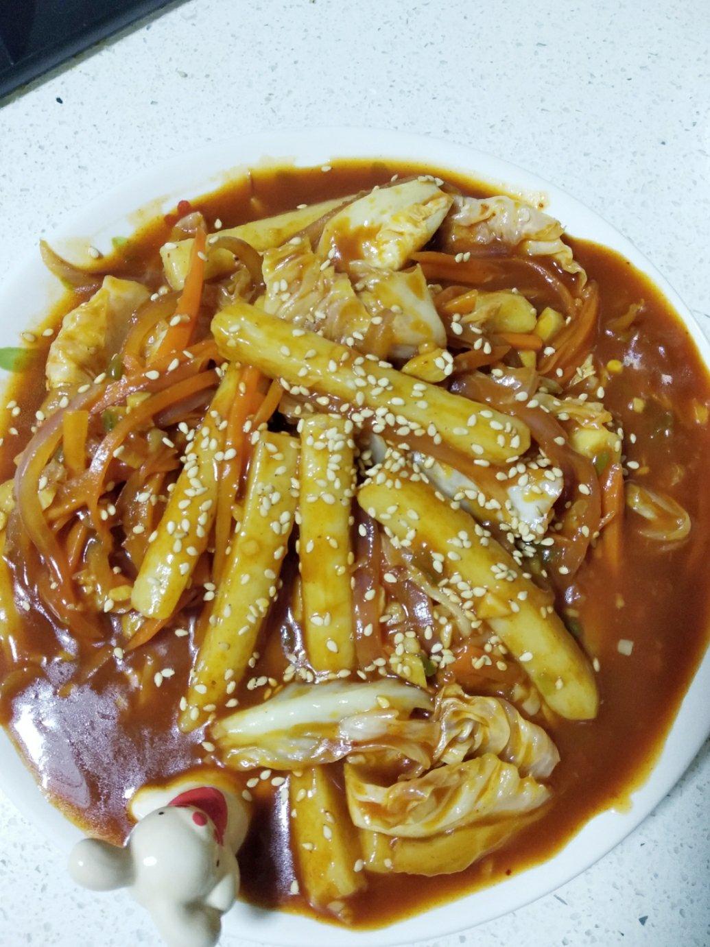 韩式辣炒年糕（or网红芝士套路之芝心年糕）