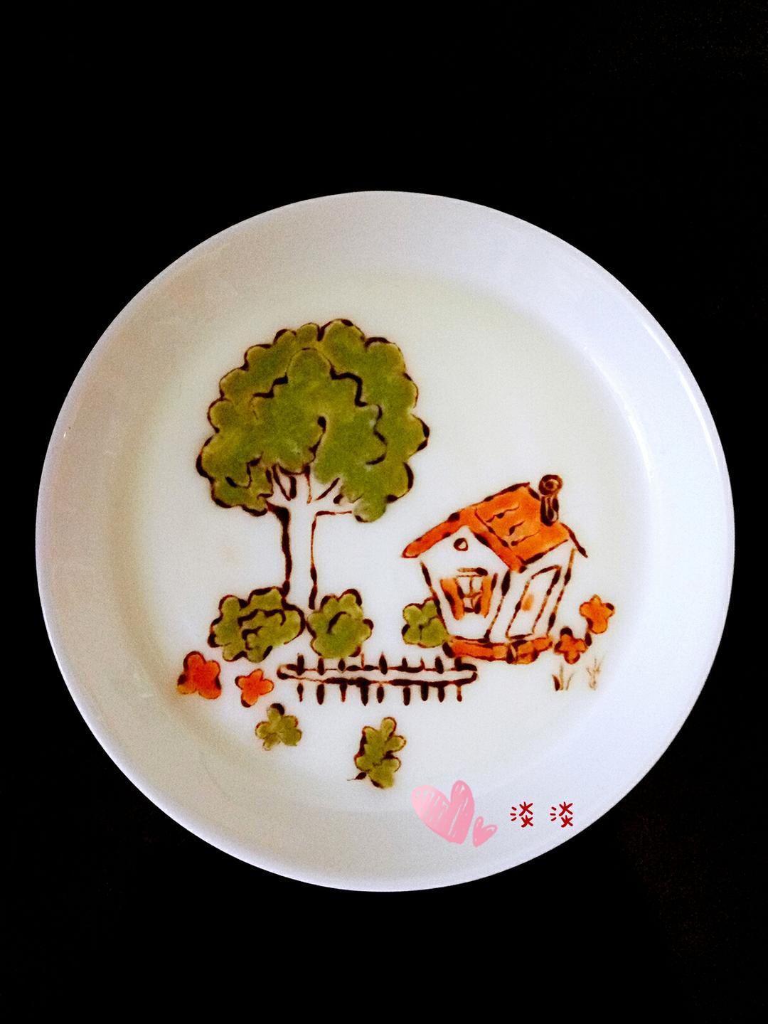 酸奶拉花/酸奶手绘（小屋）的做法