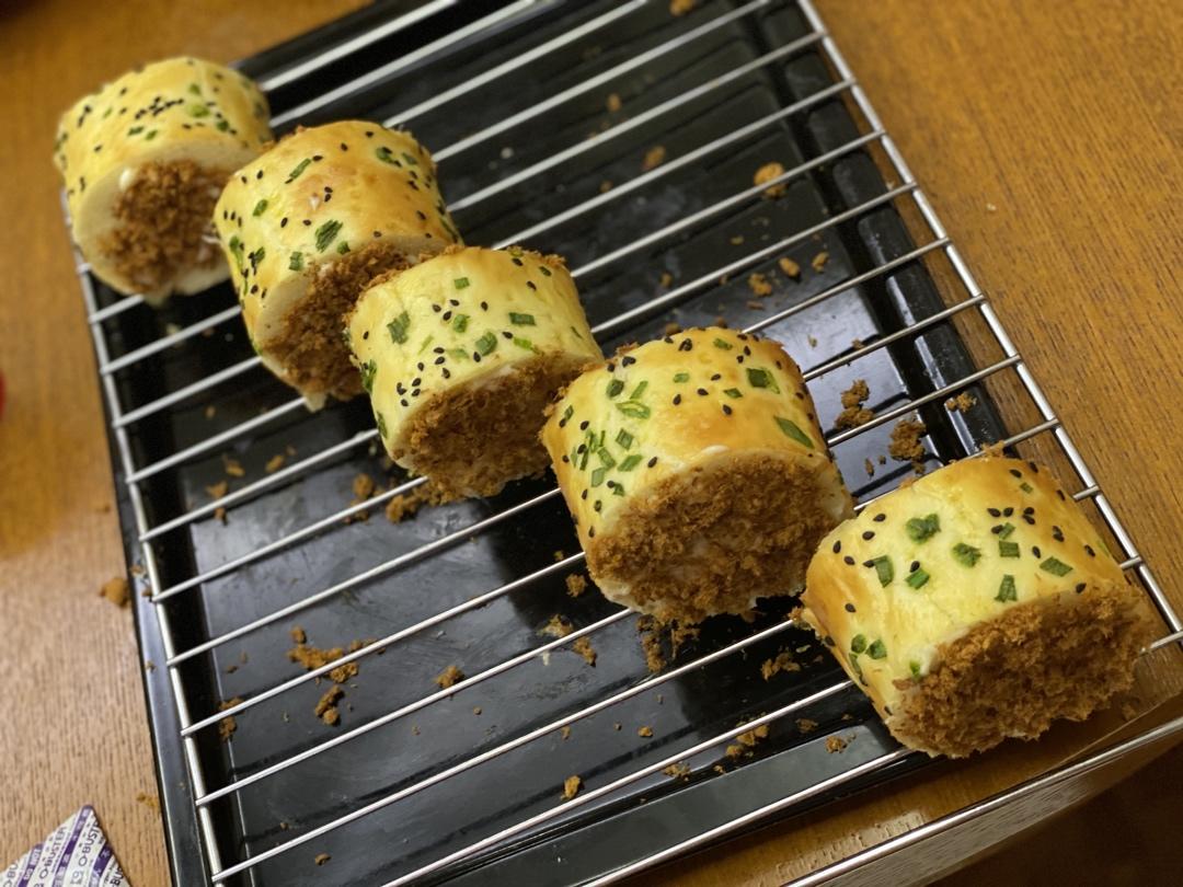 海苔香葱肉松面包卷（28cm方盘）