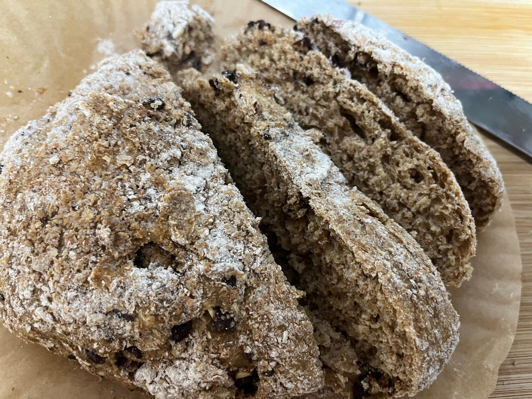 不用揉面空气炸锅版全麦面包