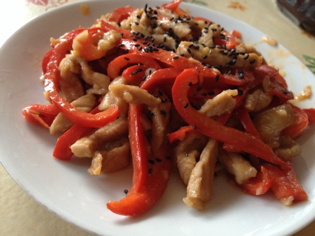 青椒炒肉丝