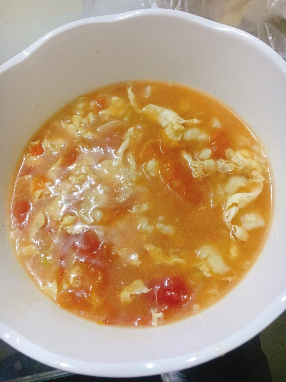 西红柿鸡蛋疙瘩汤