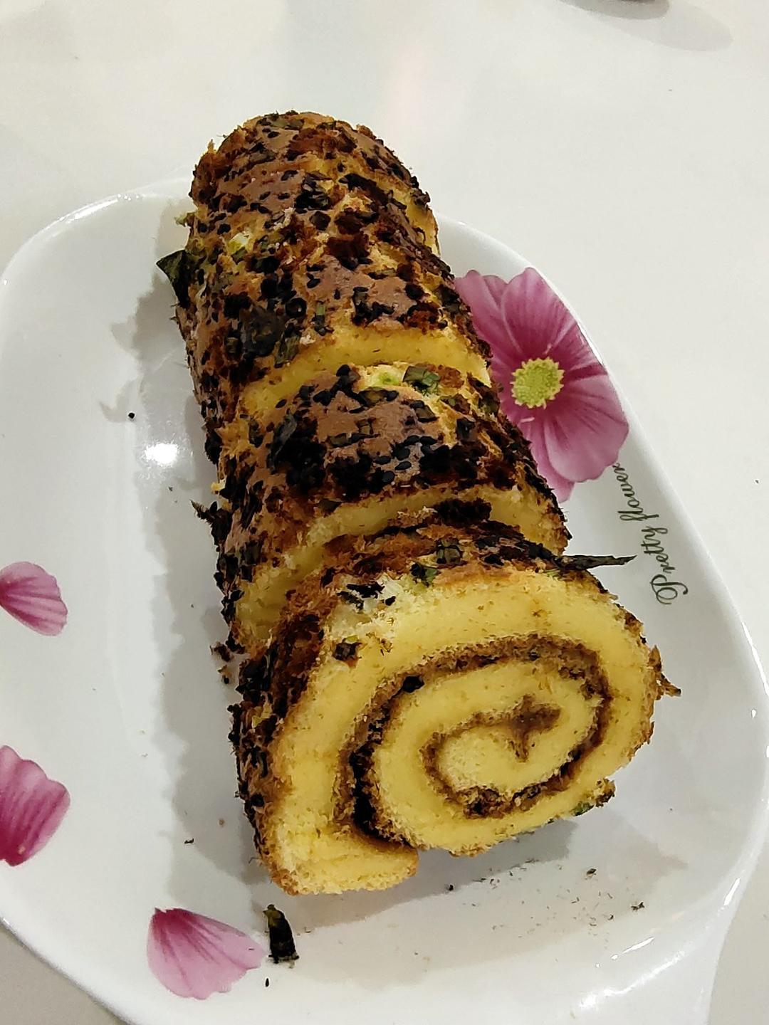 香葱肉松蛋糕卷