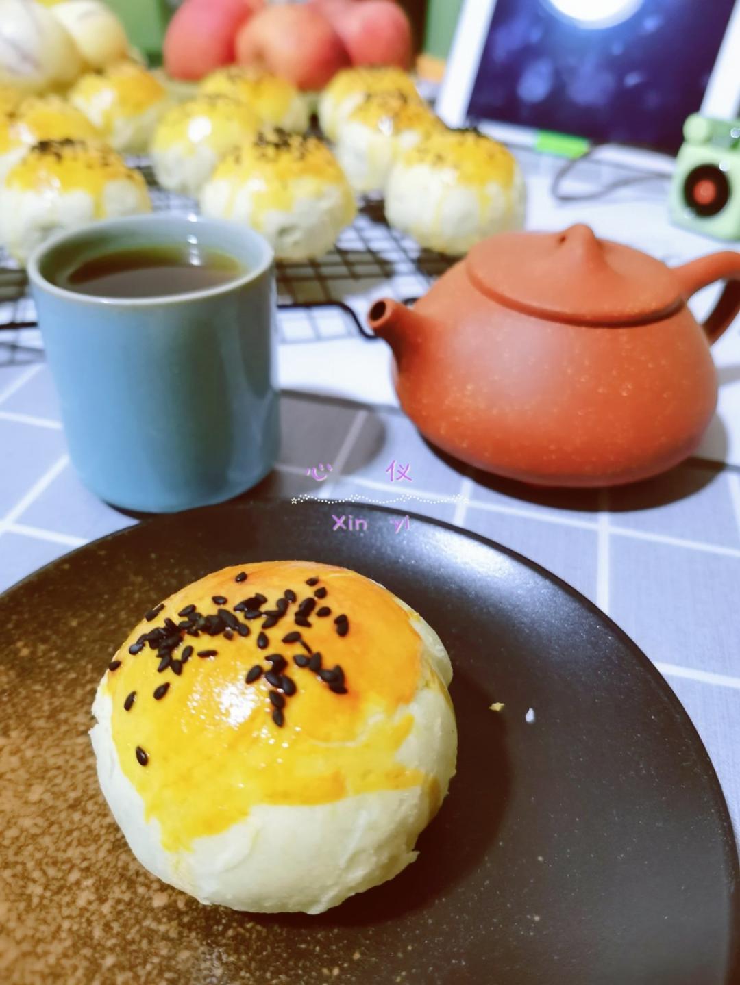 麻薯蛋黄酥《免揉面、不出膜‼️》