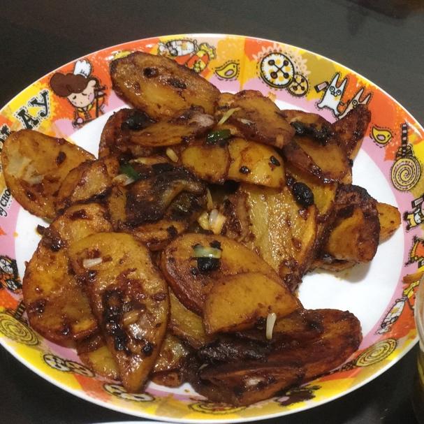 超级美味儿干锅土豆片啊