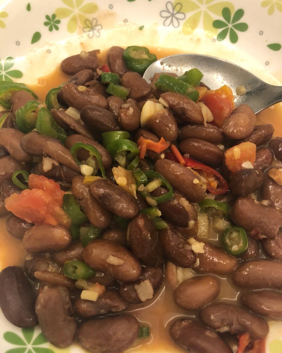 青椒烩豆米