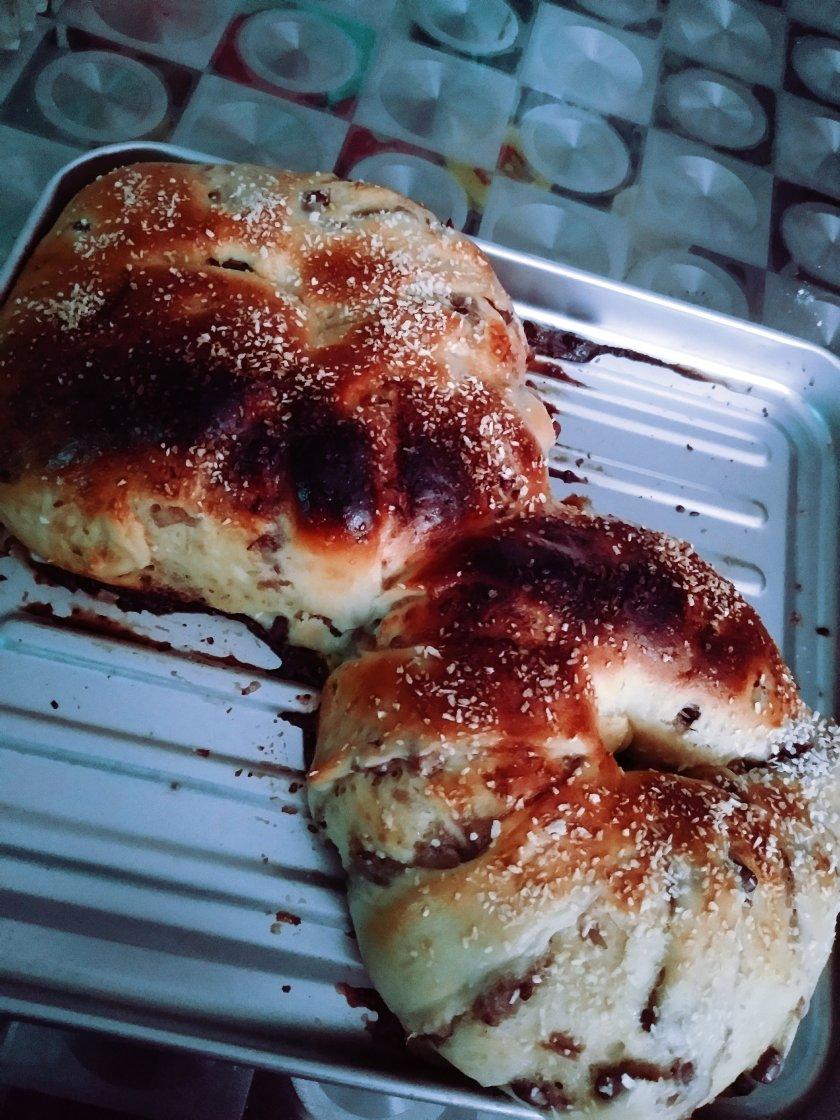 （手揉水合法）卷卷红豆面包🥯🥯（不需手套膜）