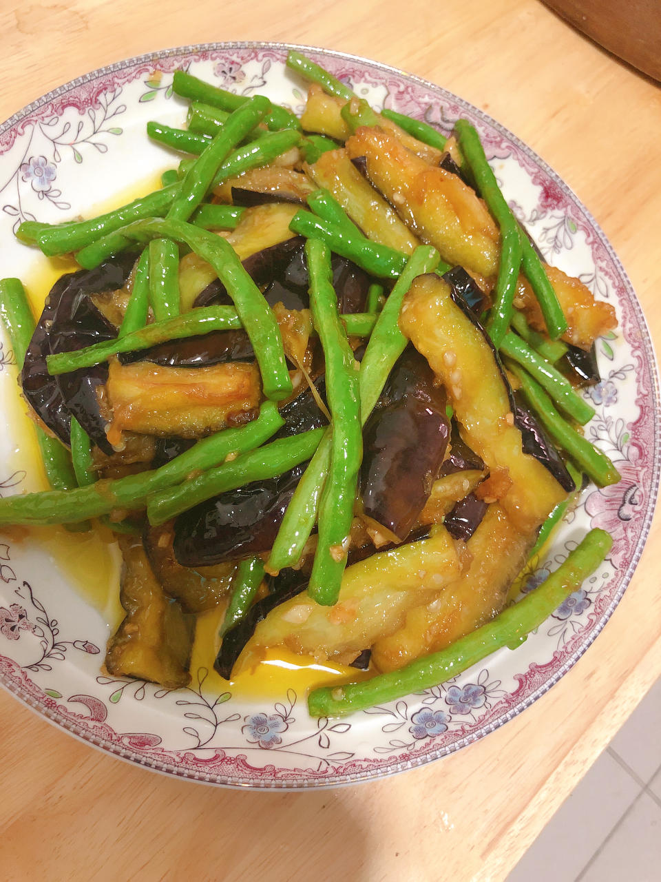 豇豆炒茄条