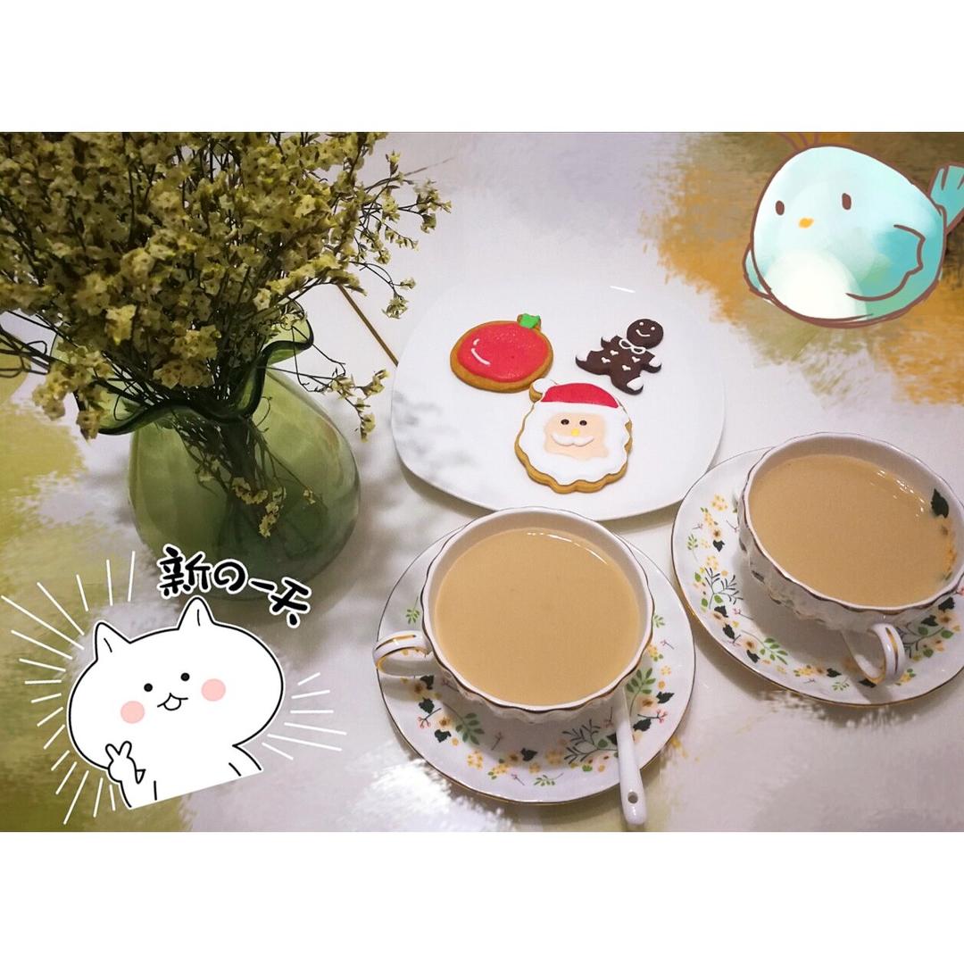 浓浓的锅煮奶茶