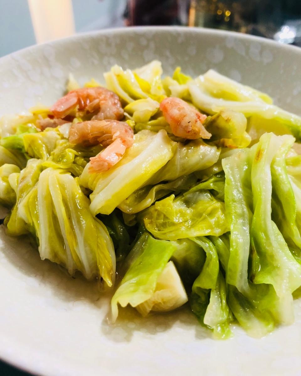 清炒虾米卷心菜