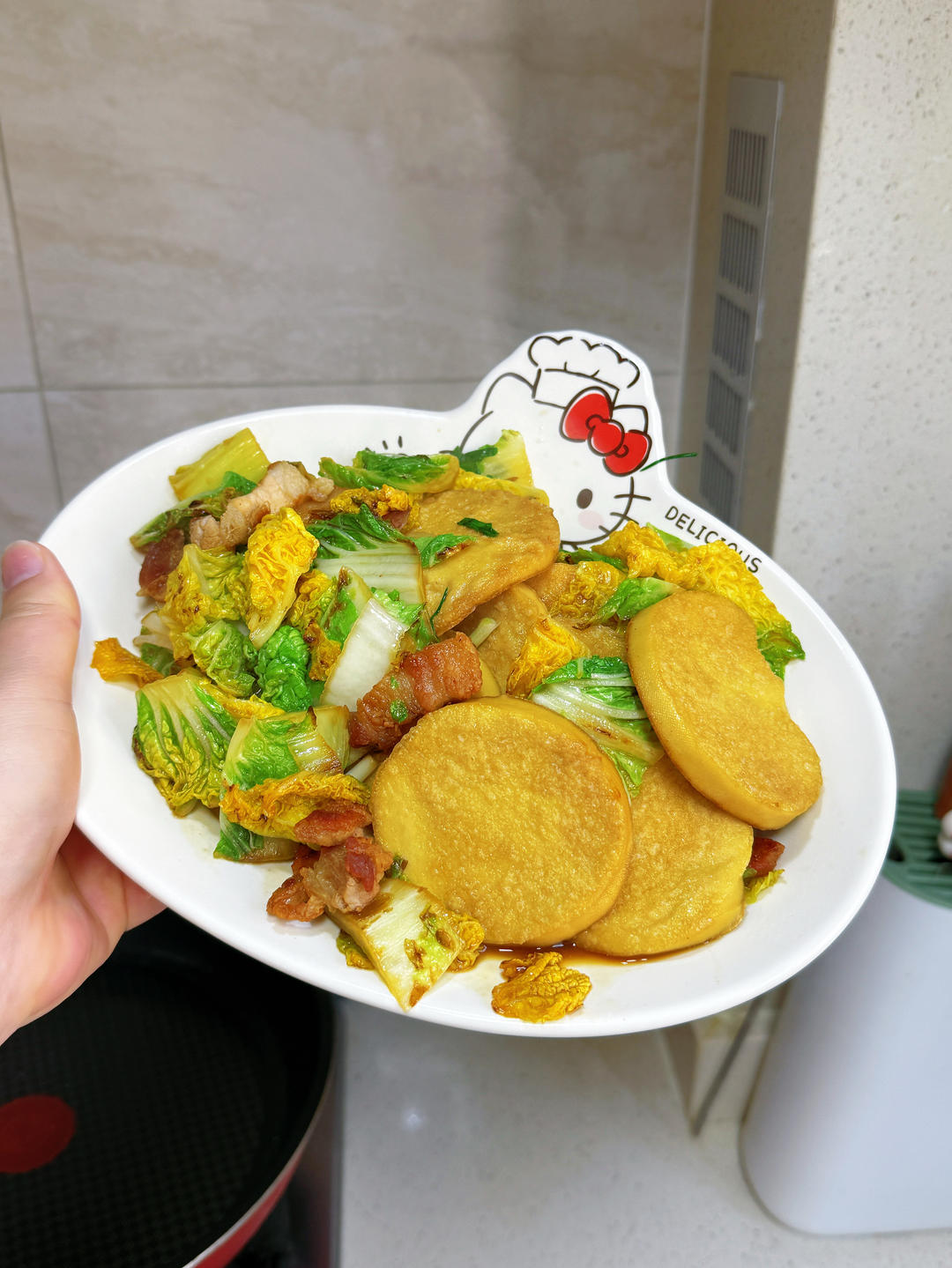 素鸡白菜 | 白菜吸饱汤汁，素鸡焦香软糯