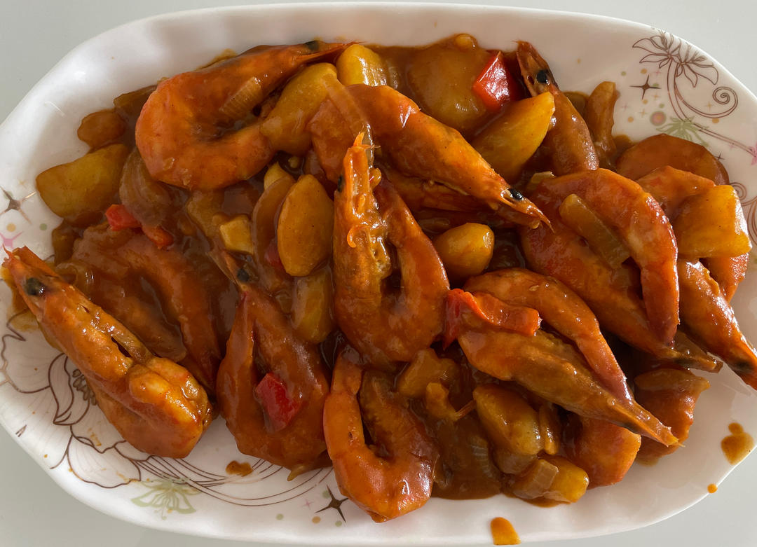 咖喱虾<绝对好吃>