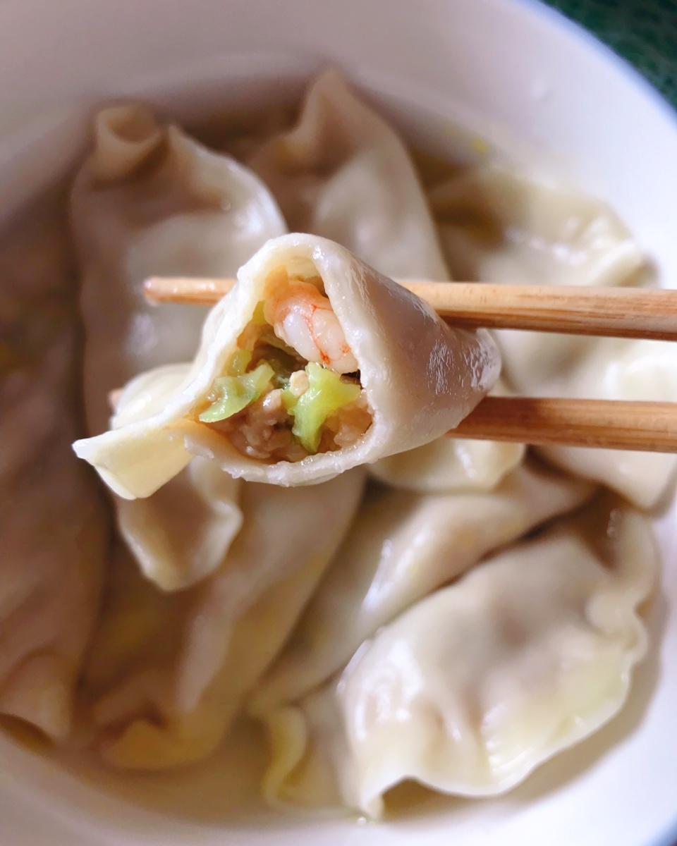 黄瓜虾仁鸡蛋饺子