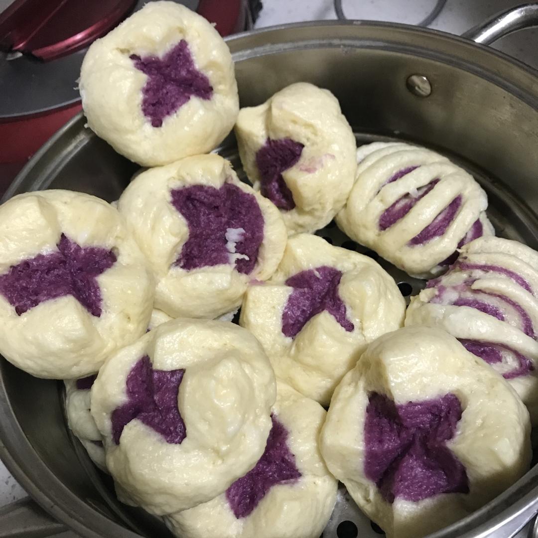 紫薯开花馒头