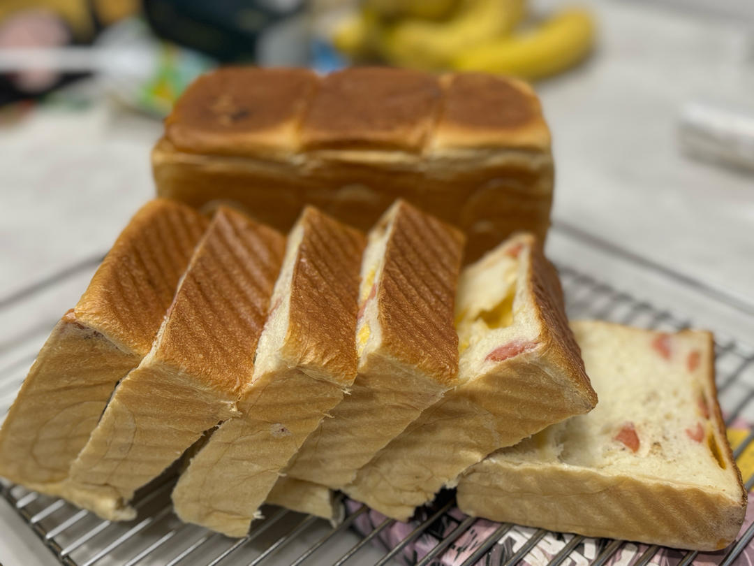 香葱肉松手撕吐司