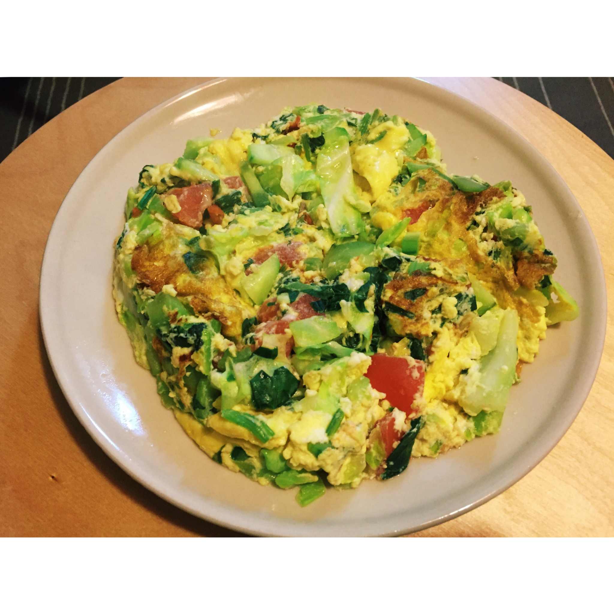 无油低脂蔬菜烘蛋