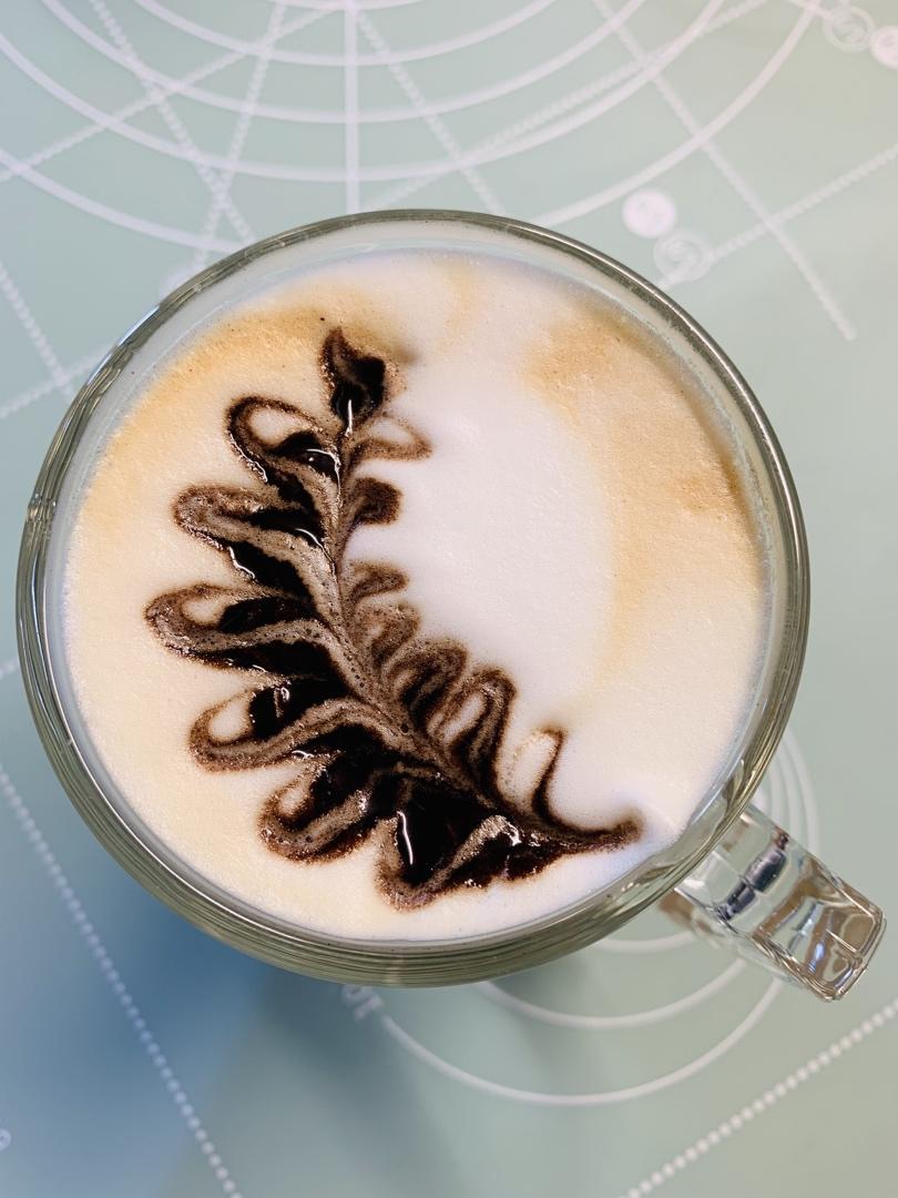 爱上西点lxz4做的咖啡雕花