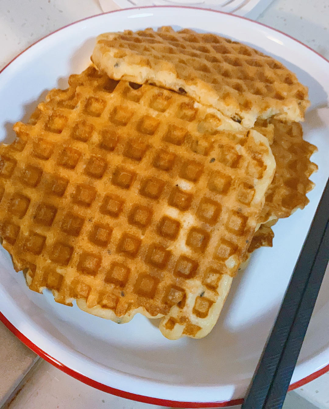 【视频食谱】酵母版脆脆华夫饼