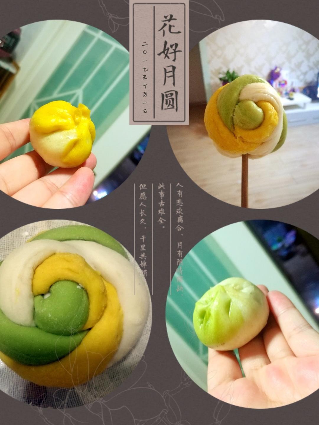 天然果蔬汁彩色棒棒糖馒头