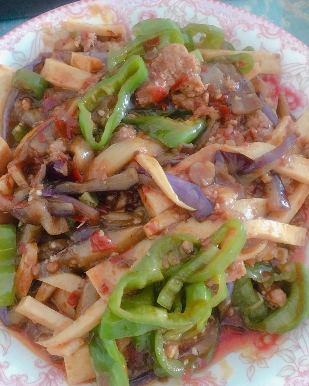 红烧肉沫茄子