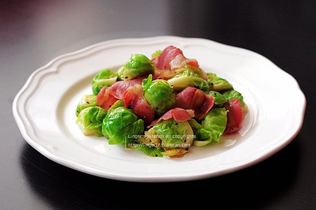 火腿炒孢子甘蓝