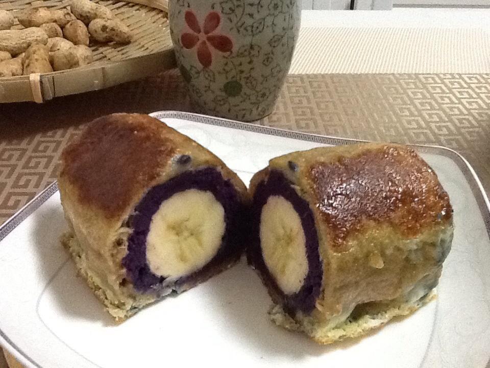 香蕉紫薯吐司鸡蛋卷
