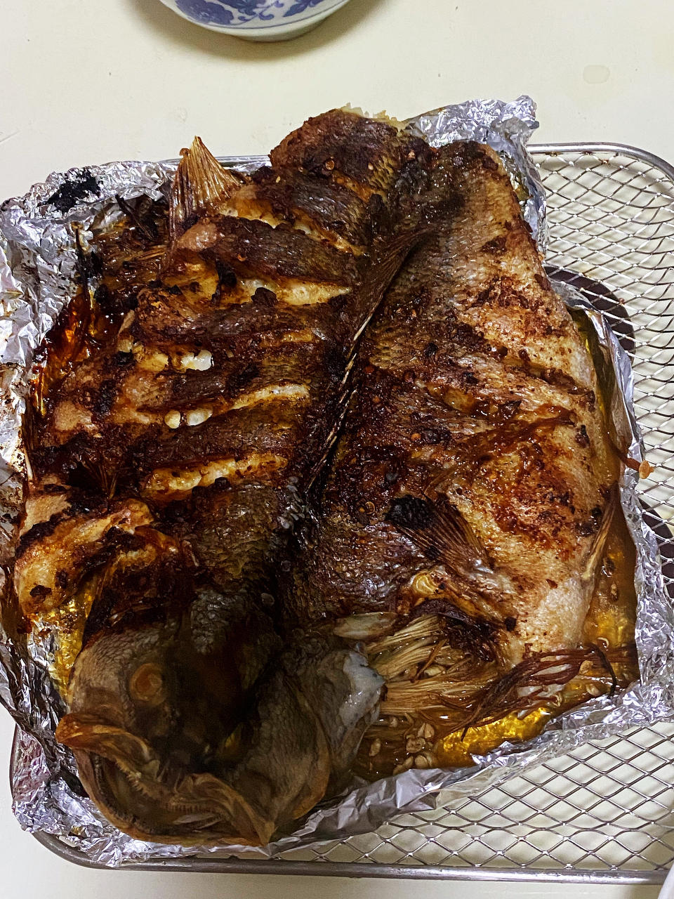 超简单的烤鲈鱼🐟