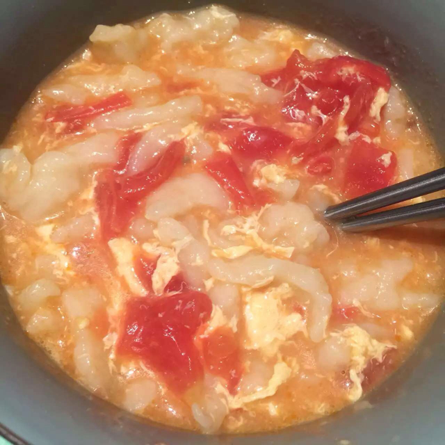 西红柿鸡蛋疙瘩汤