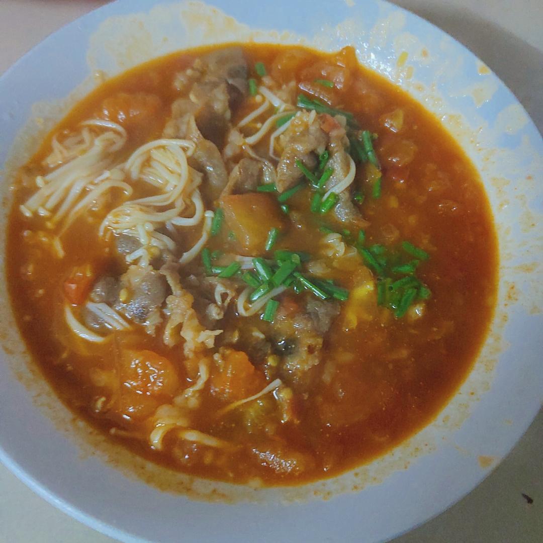 番茄肥牛金针菇