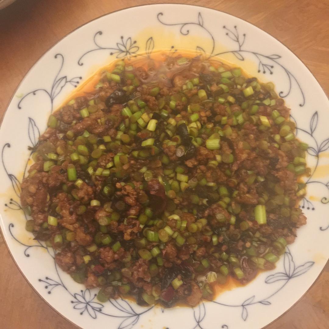 下饭菜～蒜苔肉末