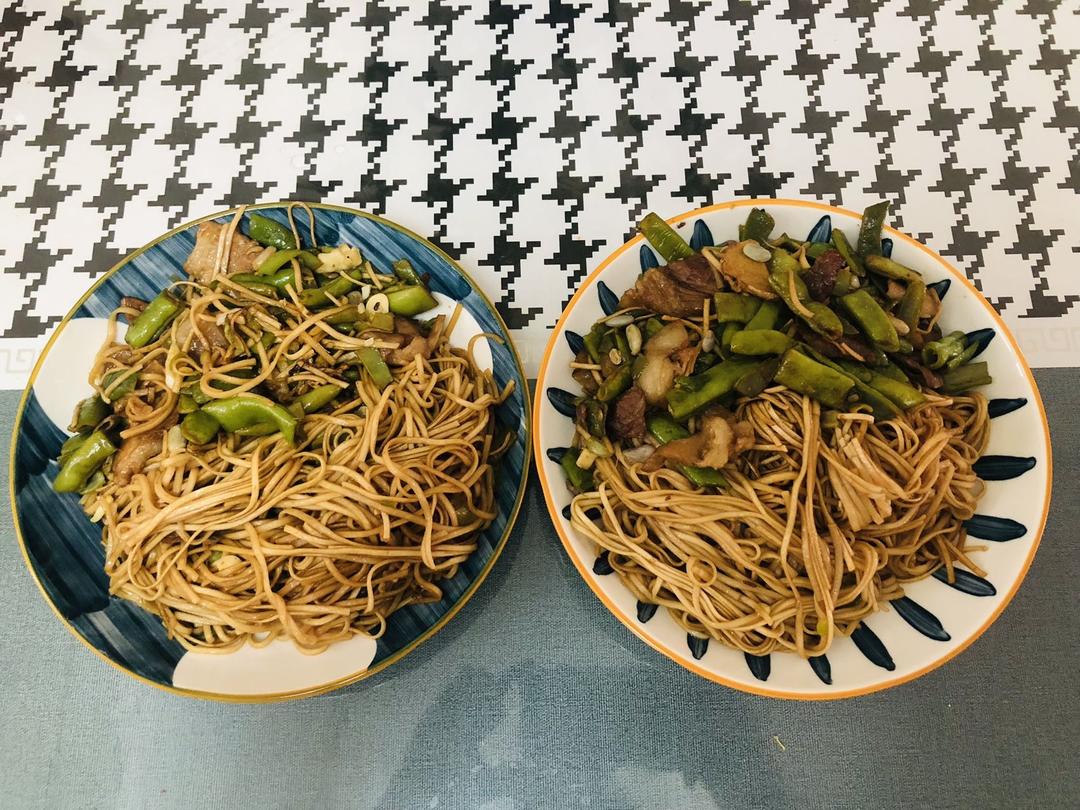 地道老北京扁豆焖面 豆角焖面 太好吃小心吃撑哦