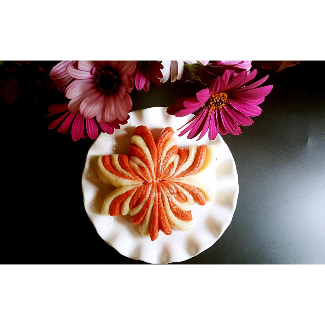 双色菊花卷