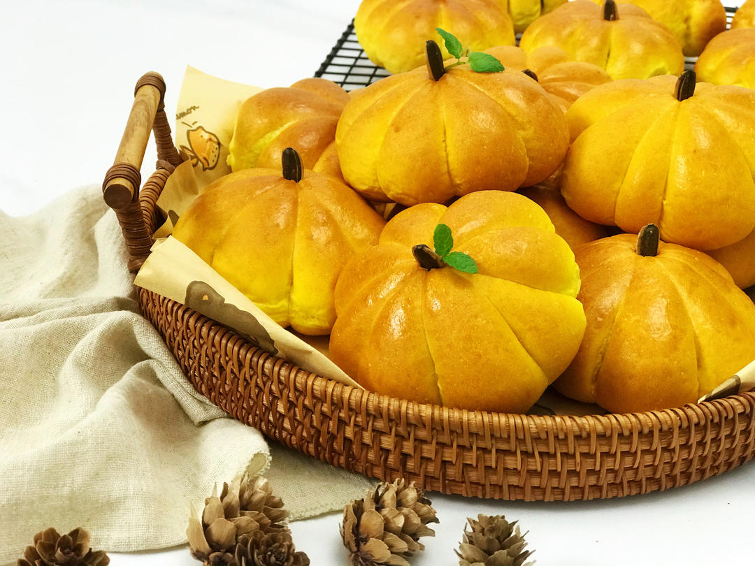 椰香南瓜小餐包🎃甜蜜柔软🥥金灿灿