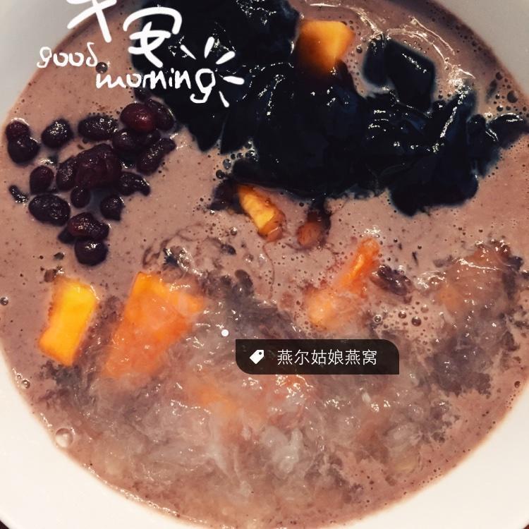 黑豆浆仙草木瓜蜜豆燕窝的做法步骤图 叫你兔爷干嘛 下厨房