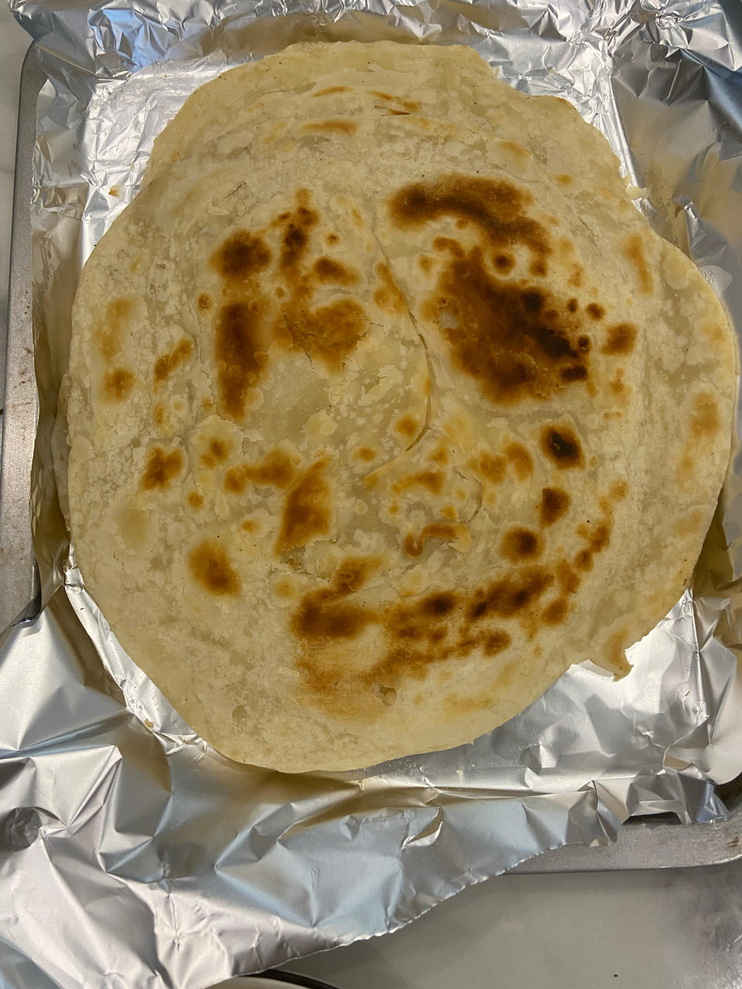 新手版家常烙饼，在家大饼夹一切