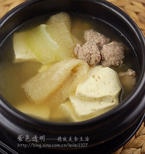 竹荪冬瓜丸子汤的做法