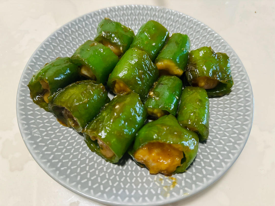 首次尝试煎酿不辣的辣椒