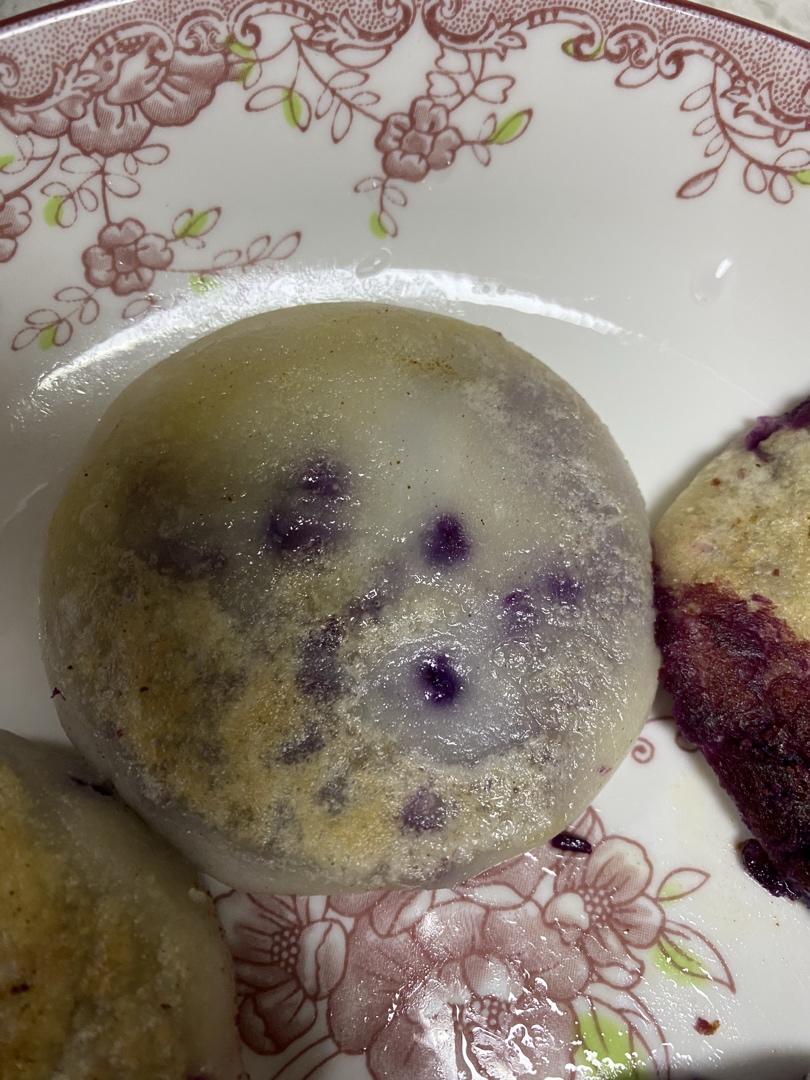 软糯香甜❗️平底锅奶香紫薯糯米饼